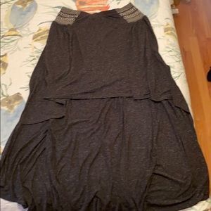 Free People High-Low Embroidered Waist Skirt Large